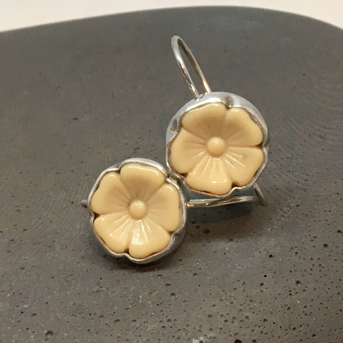 Antique hotsell button earrings