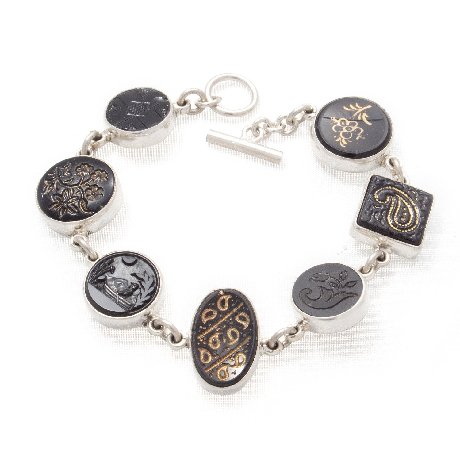 Victorian Shapes Button Bracelet Buttonist Antique Button Jewelry
